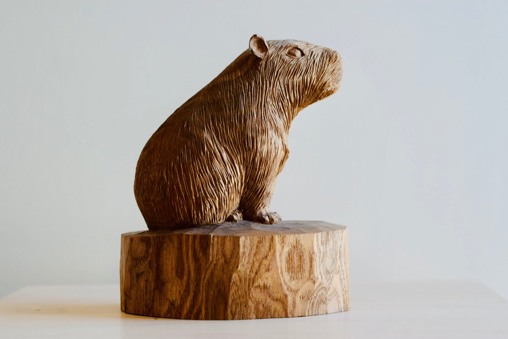 木彫り熊 アイヌの木彫 荒良作 作家物 - 置物