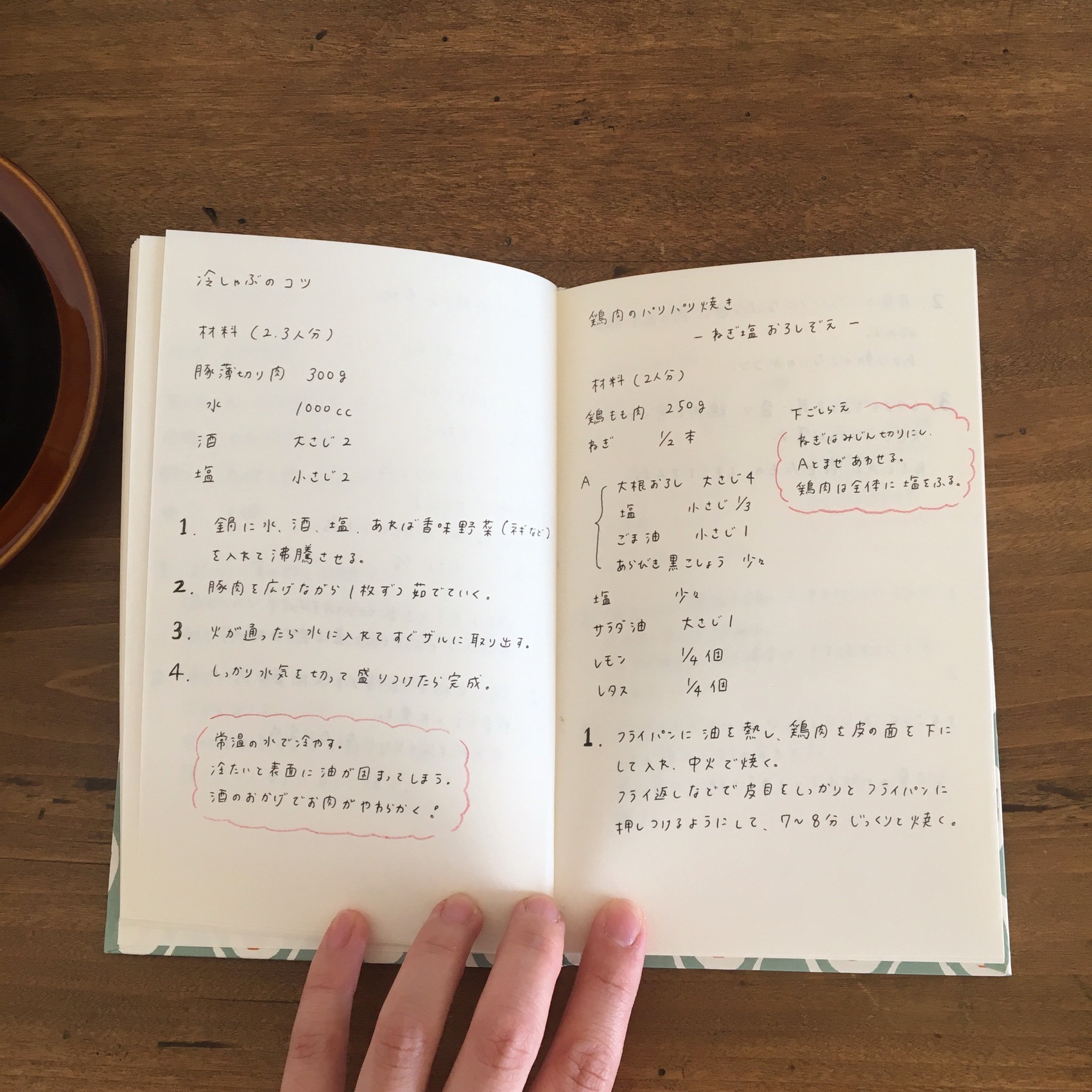 レシピノート Nounounoudimanche