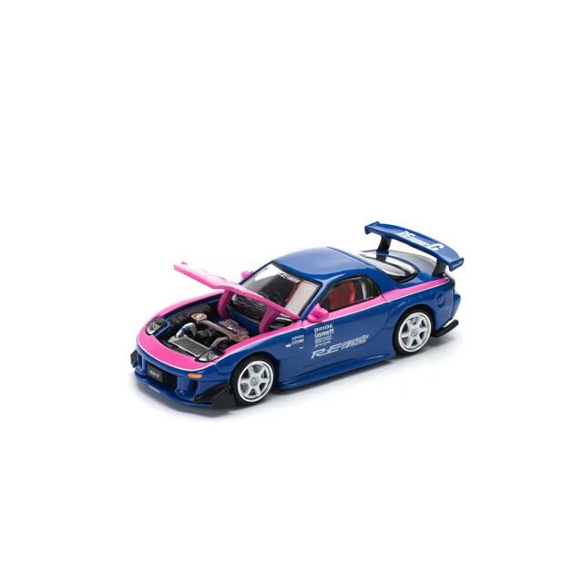 POP RACE 1/64 MAZDA RX7 RE-AMEMIYA BLUE PINK 1/64 | ANKGLID Power