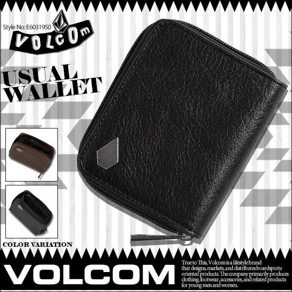 サーフブランドVOLCOMのジッパー付きコンパクトウォレット サーフブランドVOLCOMのジッパー付きコンパクトウォレット