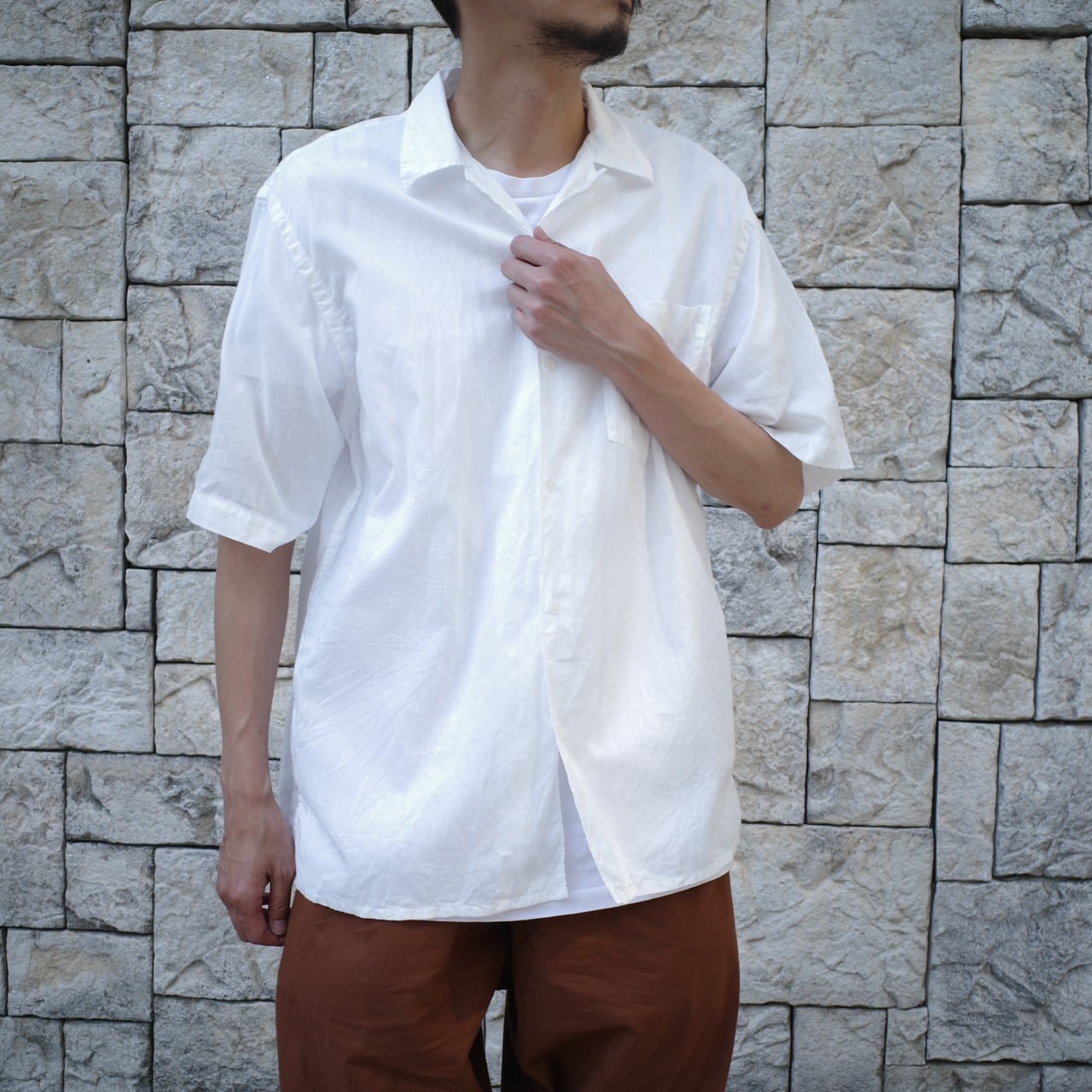 COMOLI ベタシャンオープンカラーシャツ　21SS