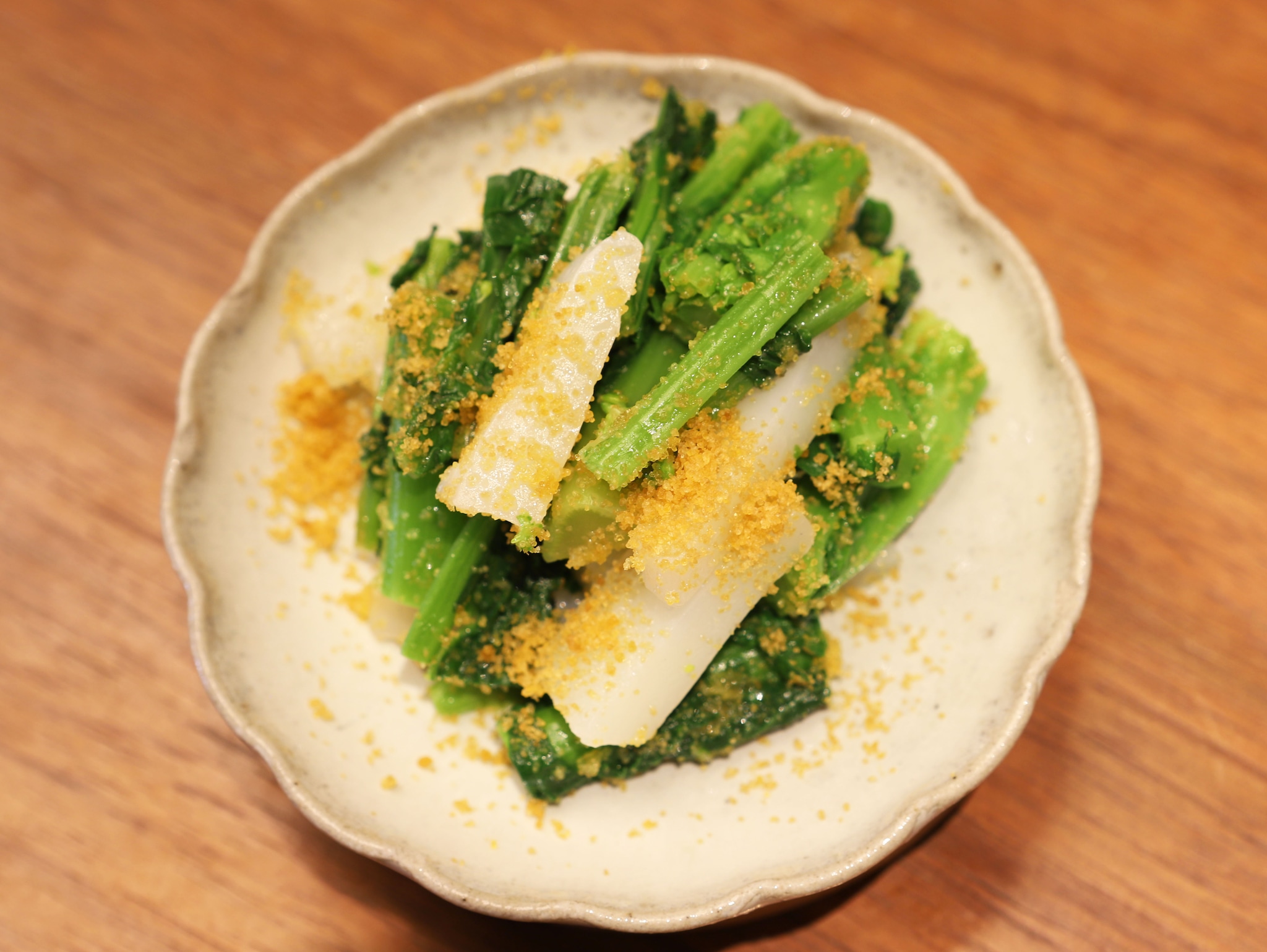 酒喜惣菜レシピ 水いかと菜の花の唐墨和え フィールドとテーブル 住吉酒販 公式 Online Store