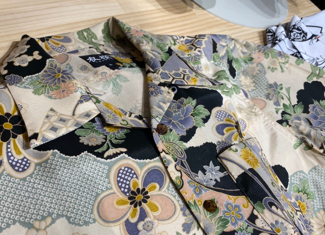 吉祥植物柄 アロハシャツ Himejien