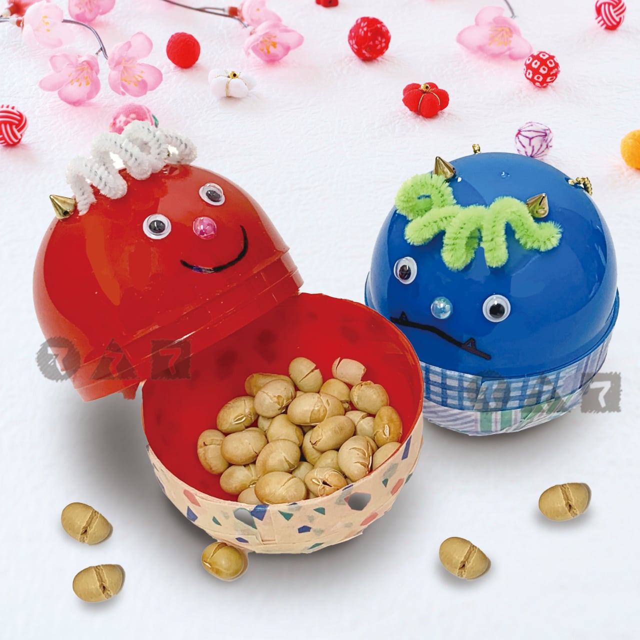 節分に♪ころころ可愛い子鬼のカプセル | てづくりショップ ててて