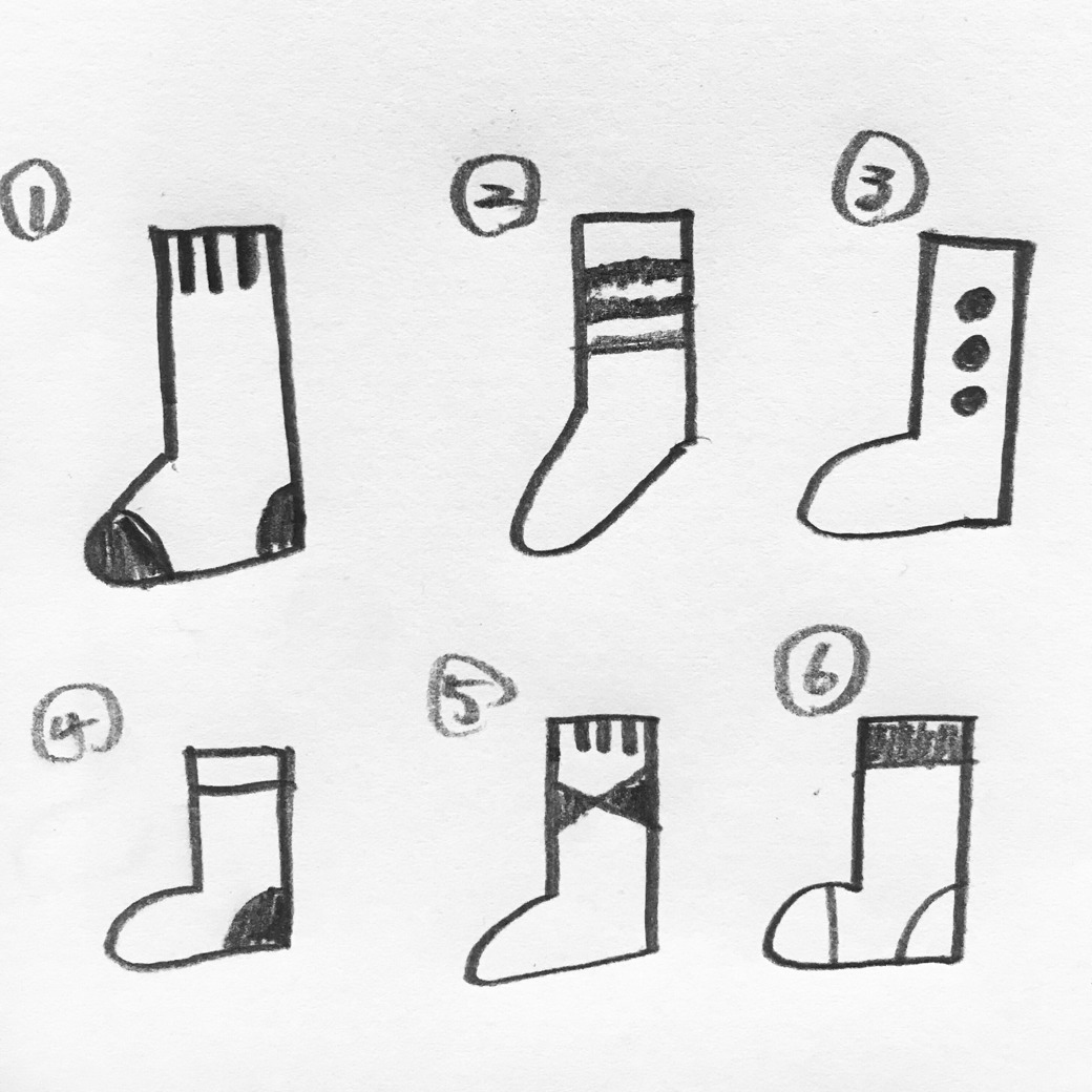 靴下イラストのヒミツ デザイン靴下のお店 ソックスはきこ 靴下イラストのヒミツ デザイン靴下のお店 ソックスはきこ