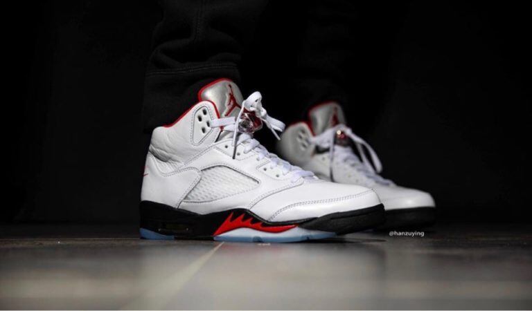 Air jordan 5 fire red 3m shop
