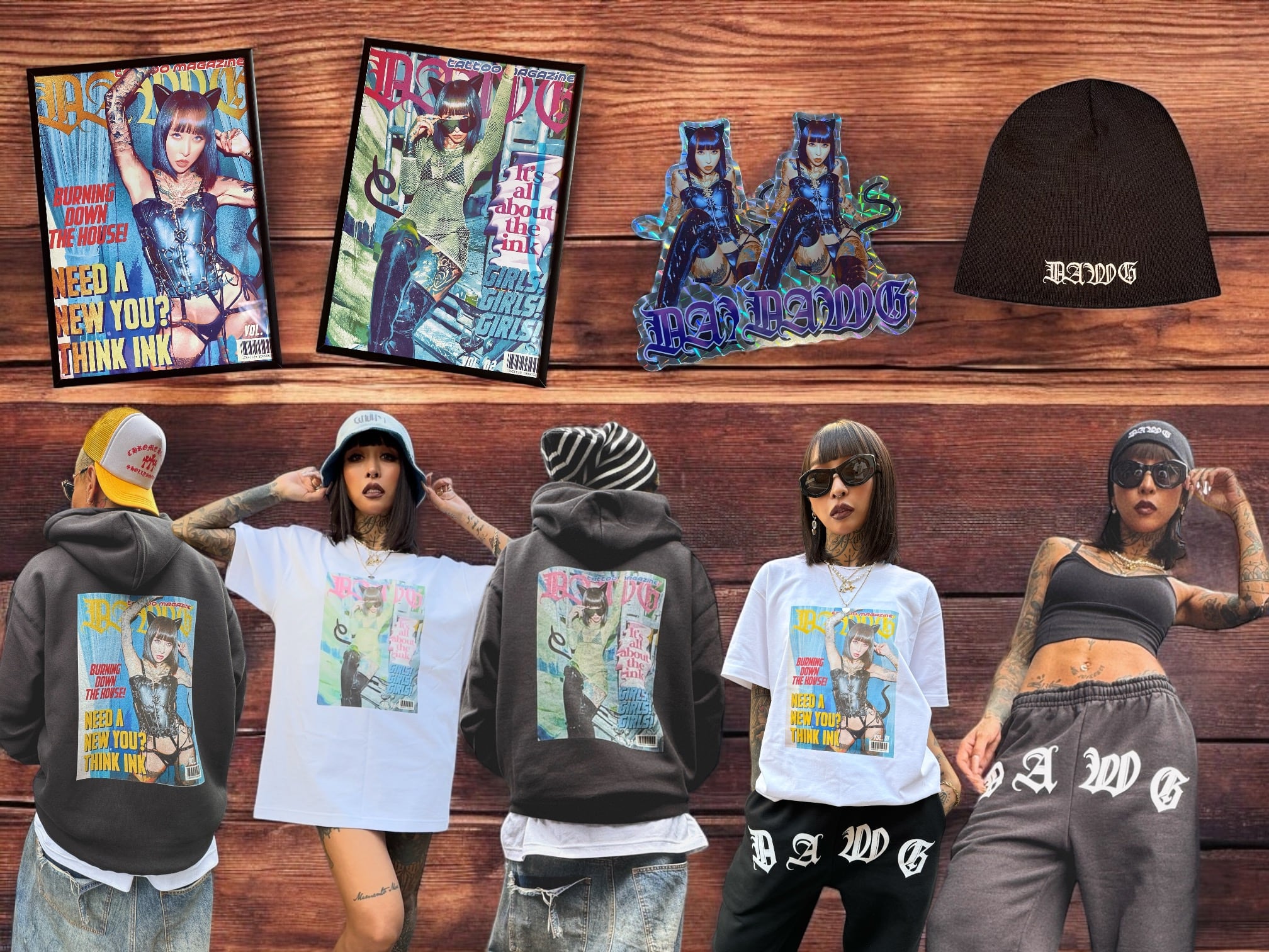 泉麻那 直筆サイン入り DAWG TATTOO MAGAZINE ポスター3&4 泉麻那 直筆サイン入り DAWG TATTOO MAGAZINE ポスター3&4