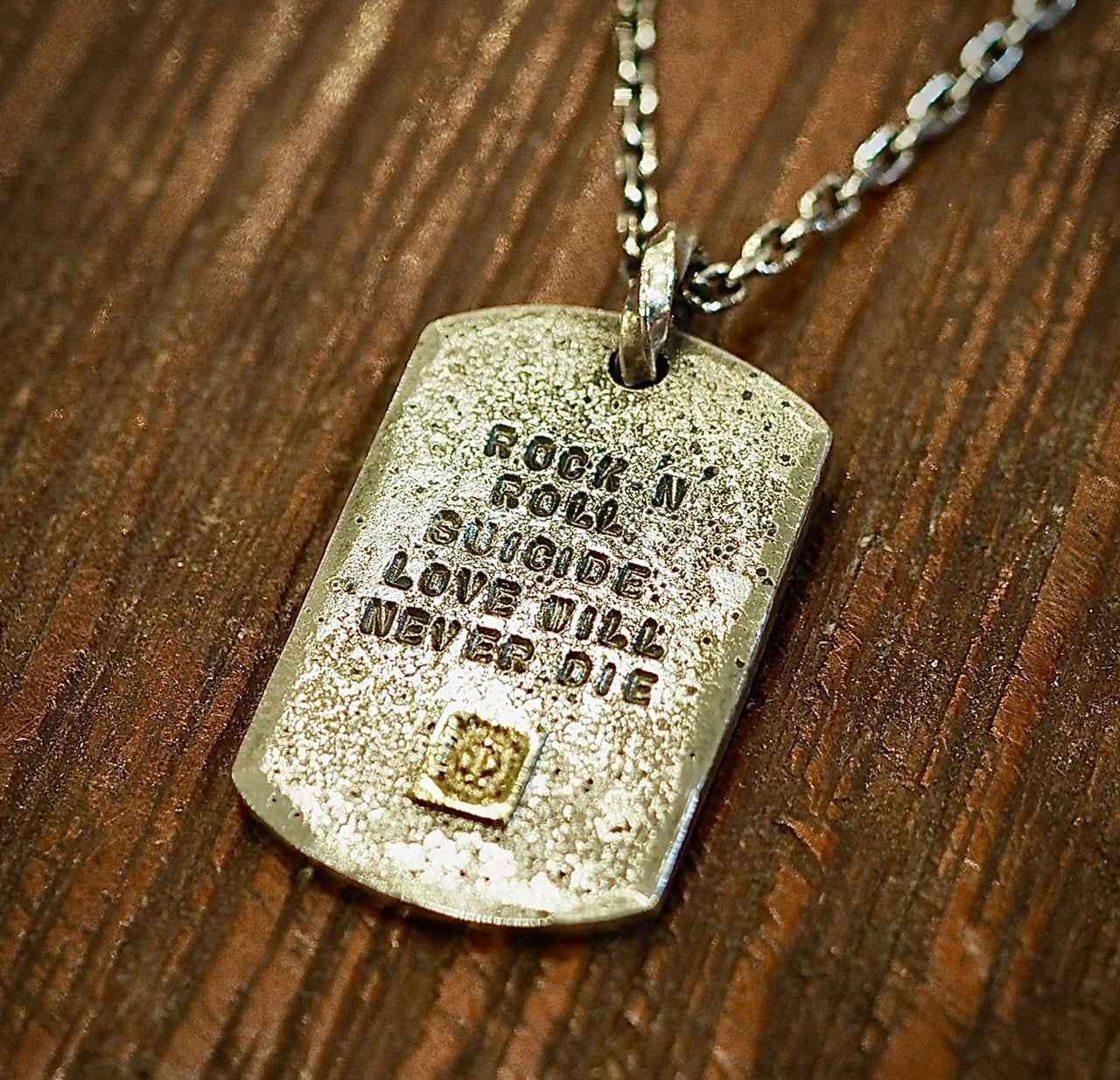 Personal Jesus Wood Dog Tag Small ネックレス