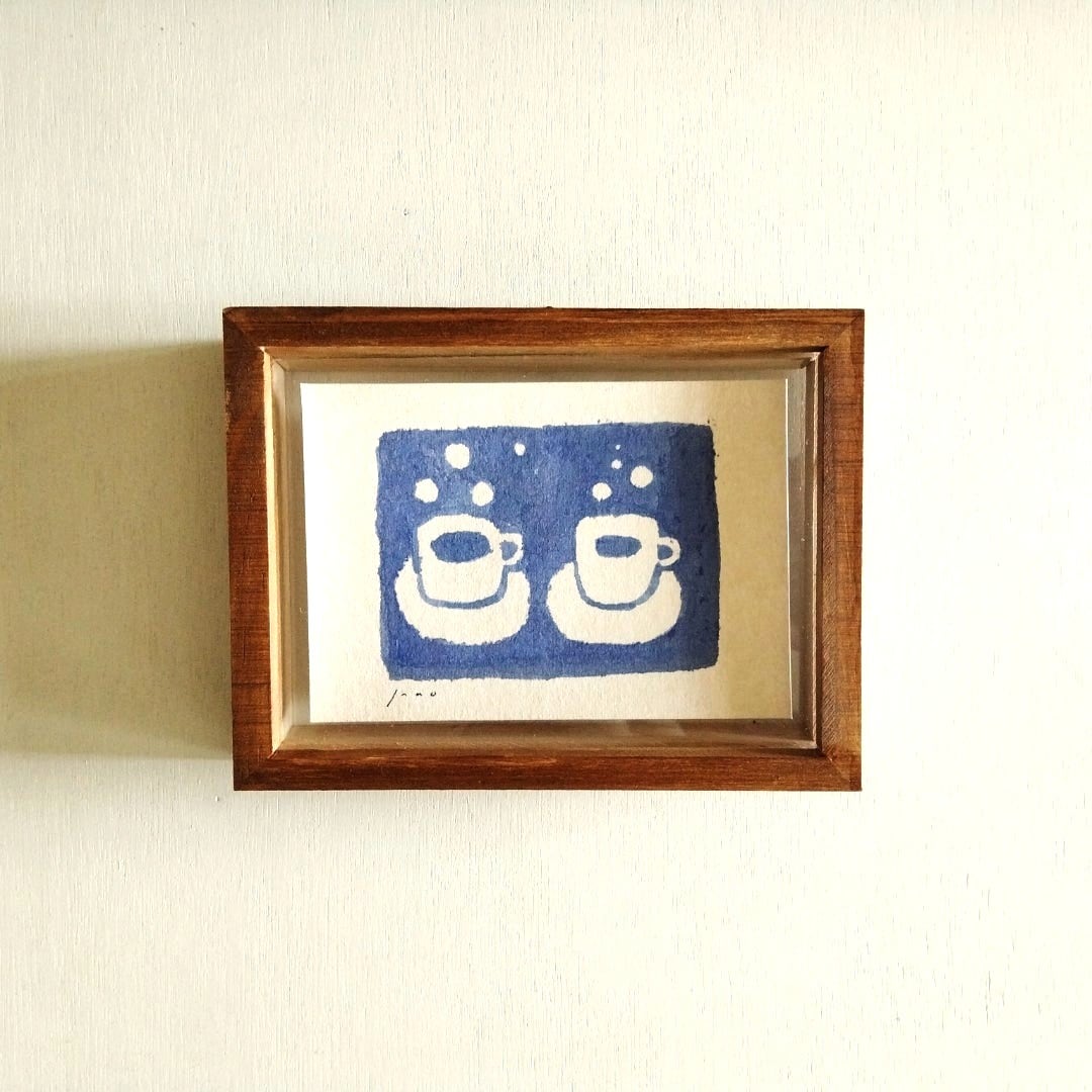 定番の中古商品 絵画 一本の木44 原画 A4 差し挟ま 額縁無し