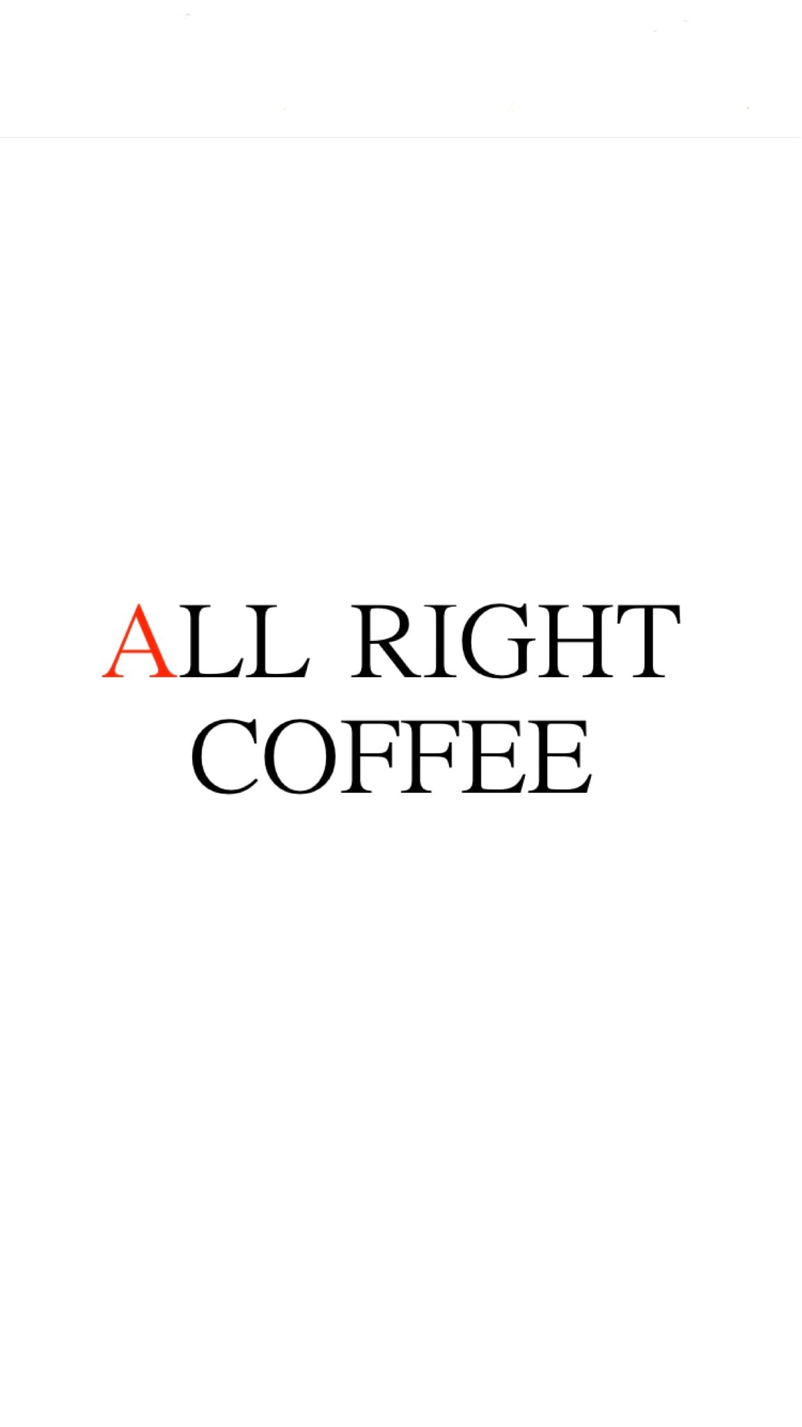 ALL RIGHT COFFEE