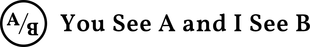 You see A and I see B