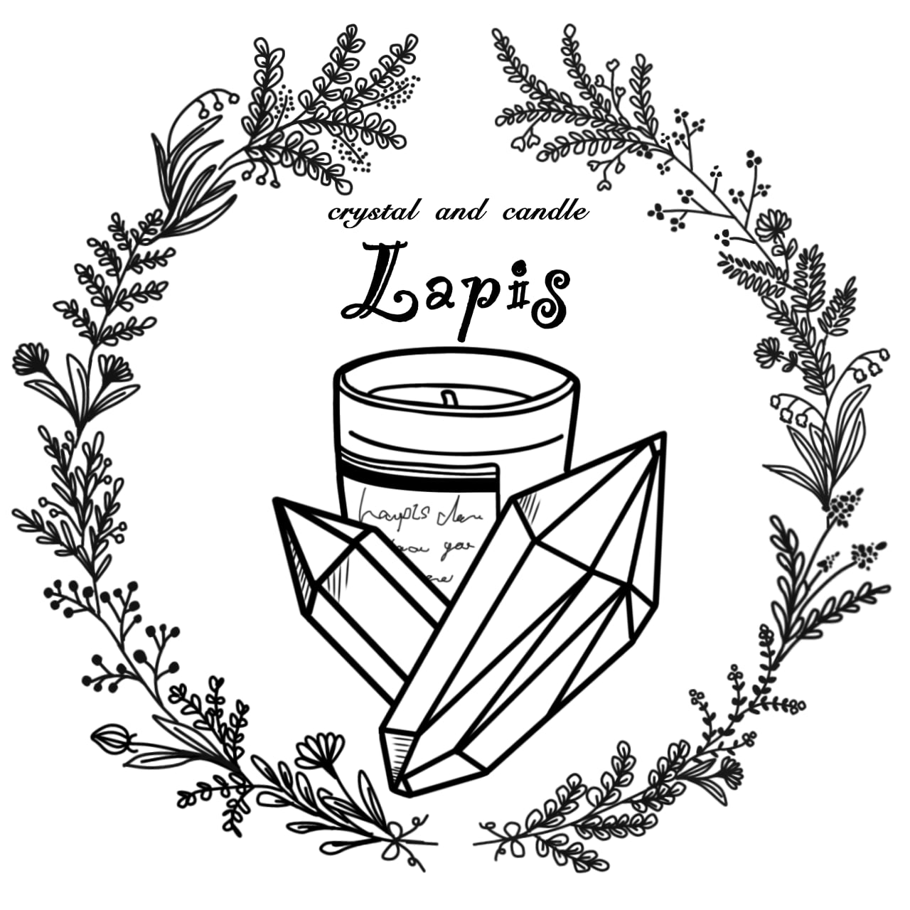 ~Lapis~ crystal  candle