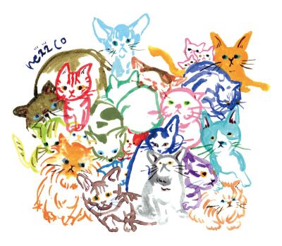 原画【茶トラとひまわり】 | ne22co