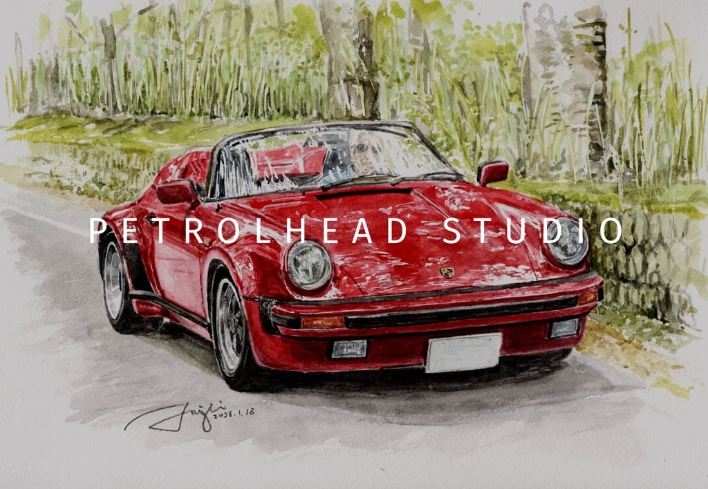 高画質水彩イラストデータ(MAZDA RX-7) | PETROLHEAD STUDIO