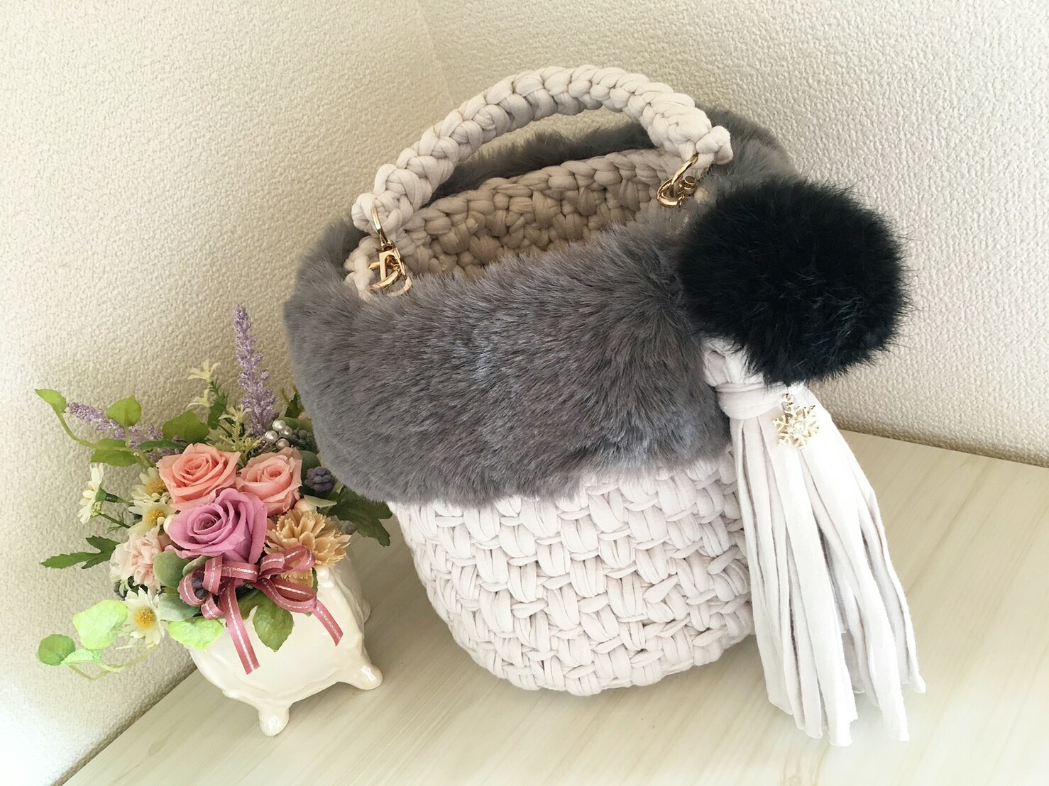 ♡ズパゲッティ 3wayデニムぽこぽこ編みショルダーバッグ♡ | laulea09 