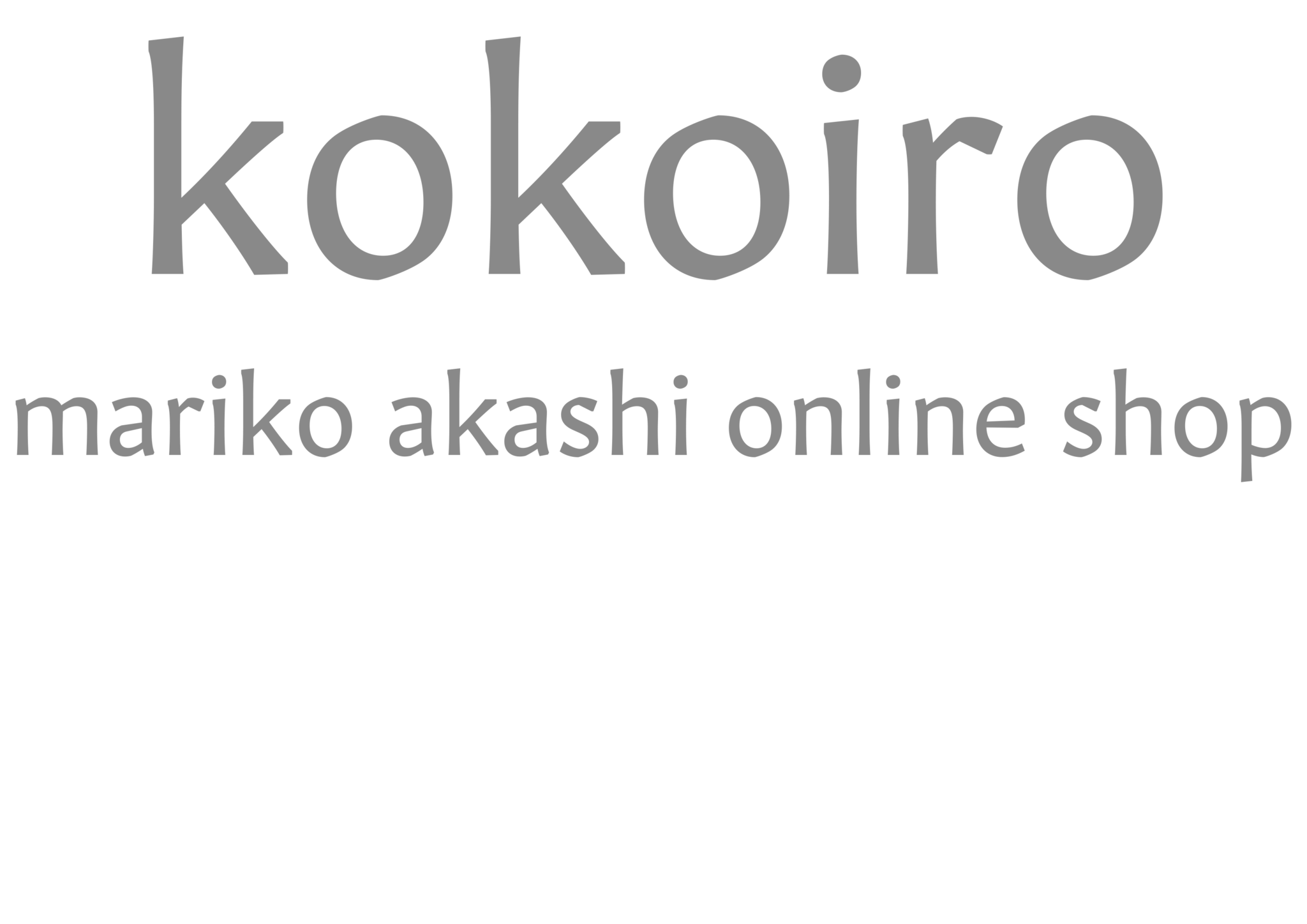 kokoiro ー 明石麻里子オンラインショップ