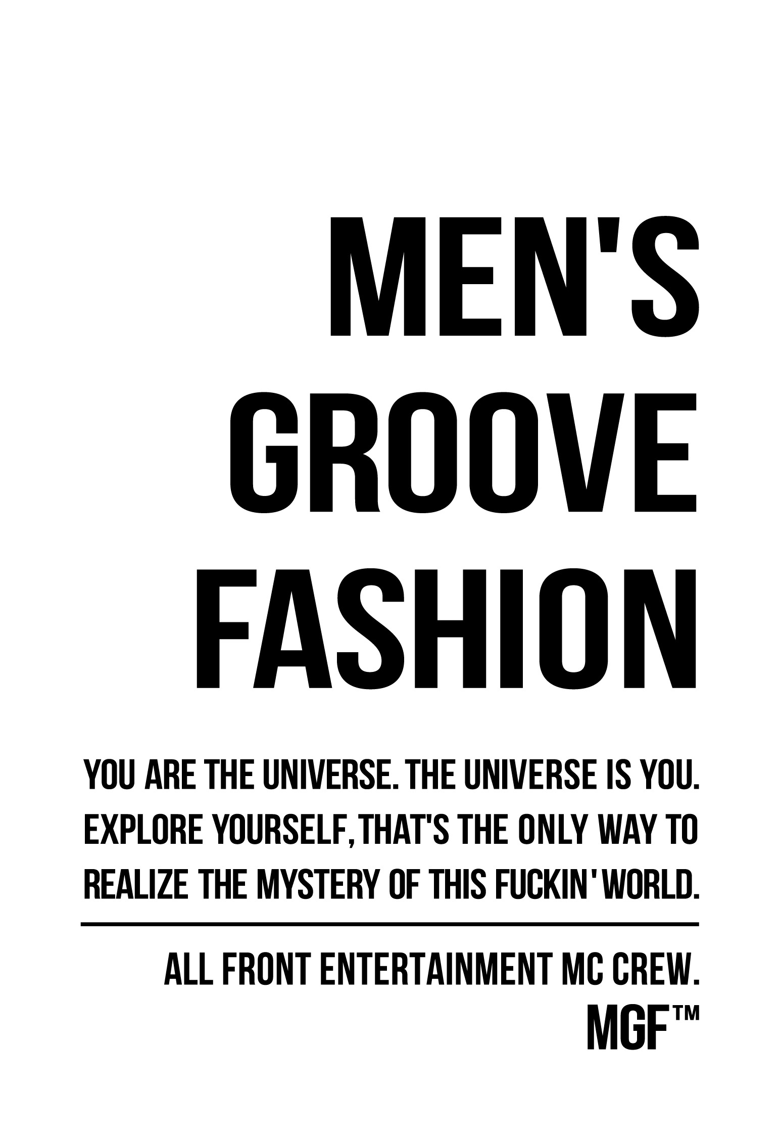 MEN'S GROOVE FASHION