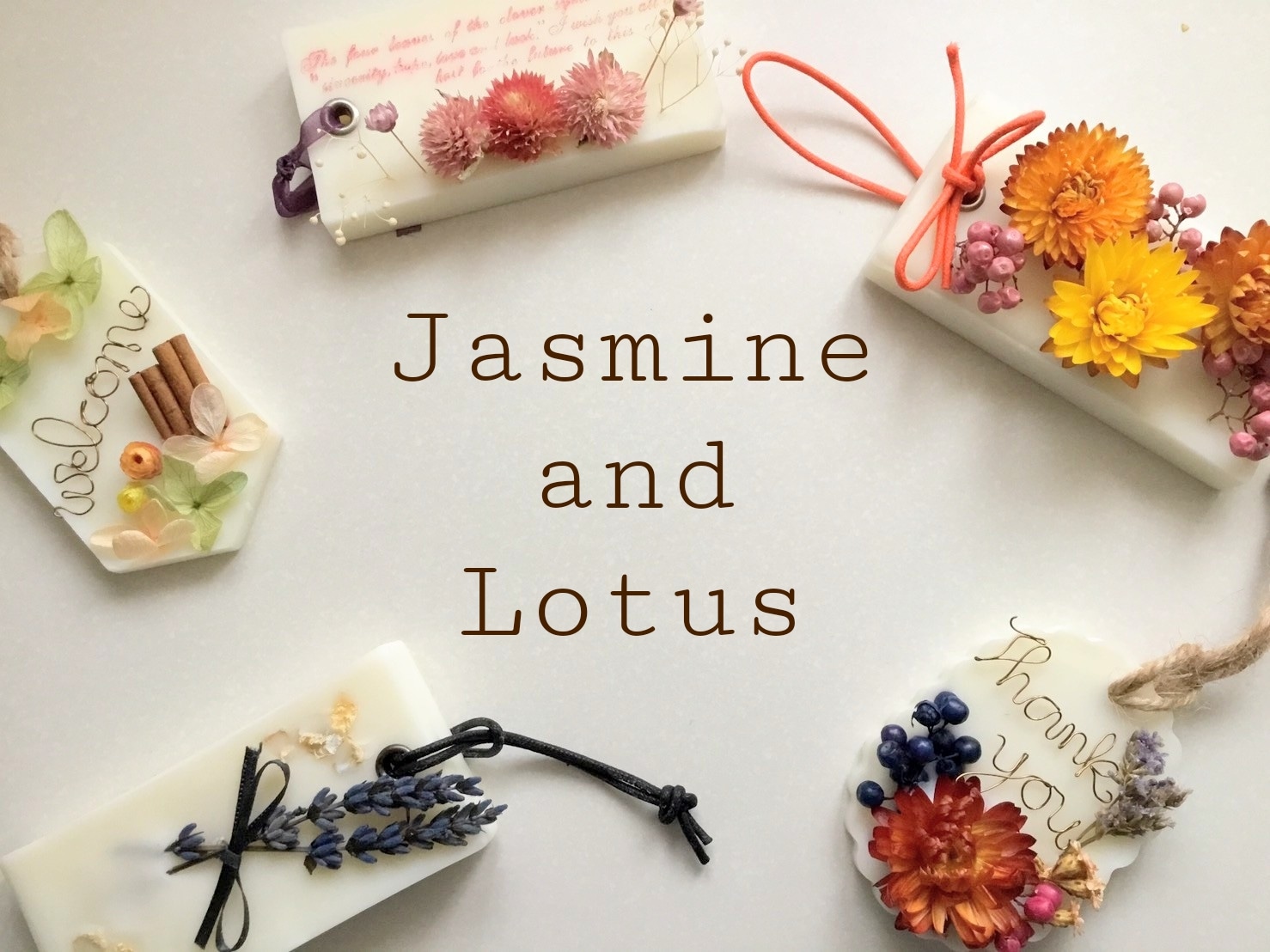 Jasmine and Lotus ハンドメイド アロマワックスサシェ