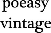 poeasy vintage