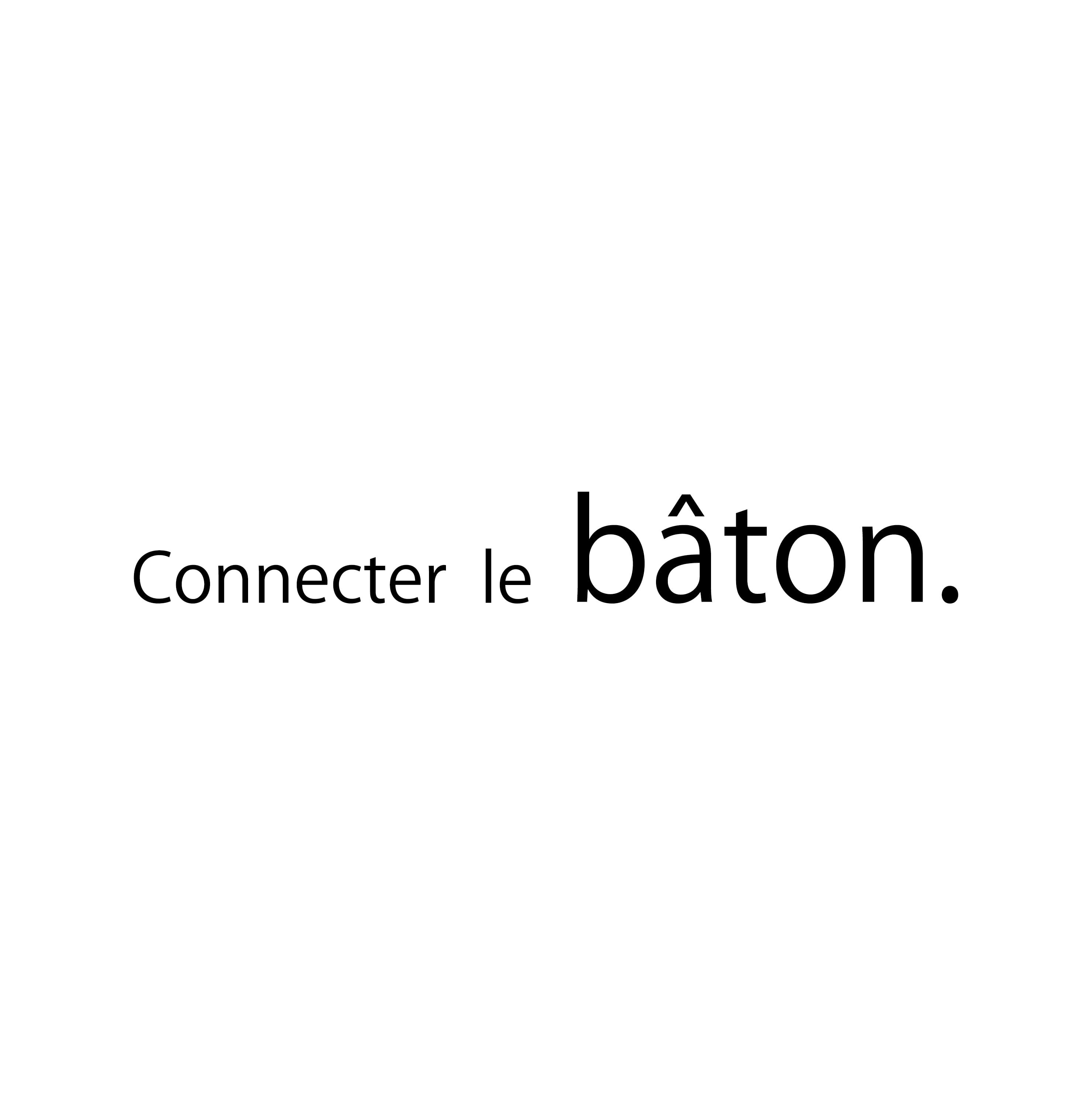 Connecter le bâton. 