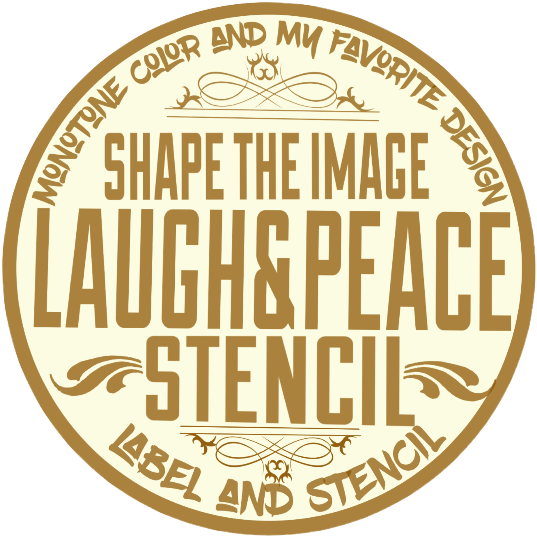 LAUGH&PEACE STENCIL