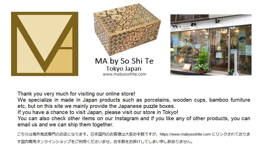 MA by So Shi Te Puzzle box specialty store from Tokyo Japan