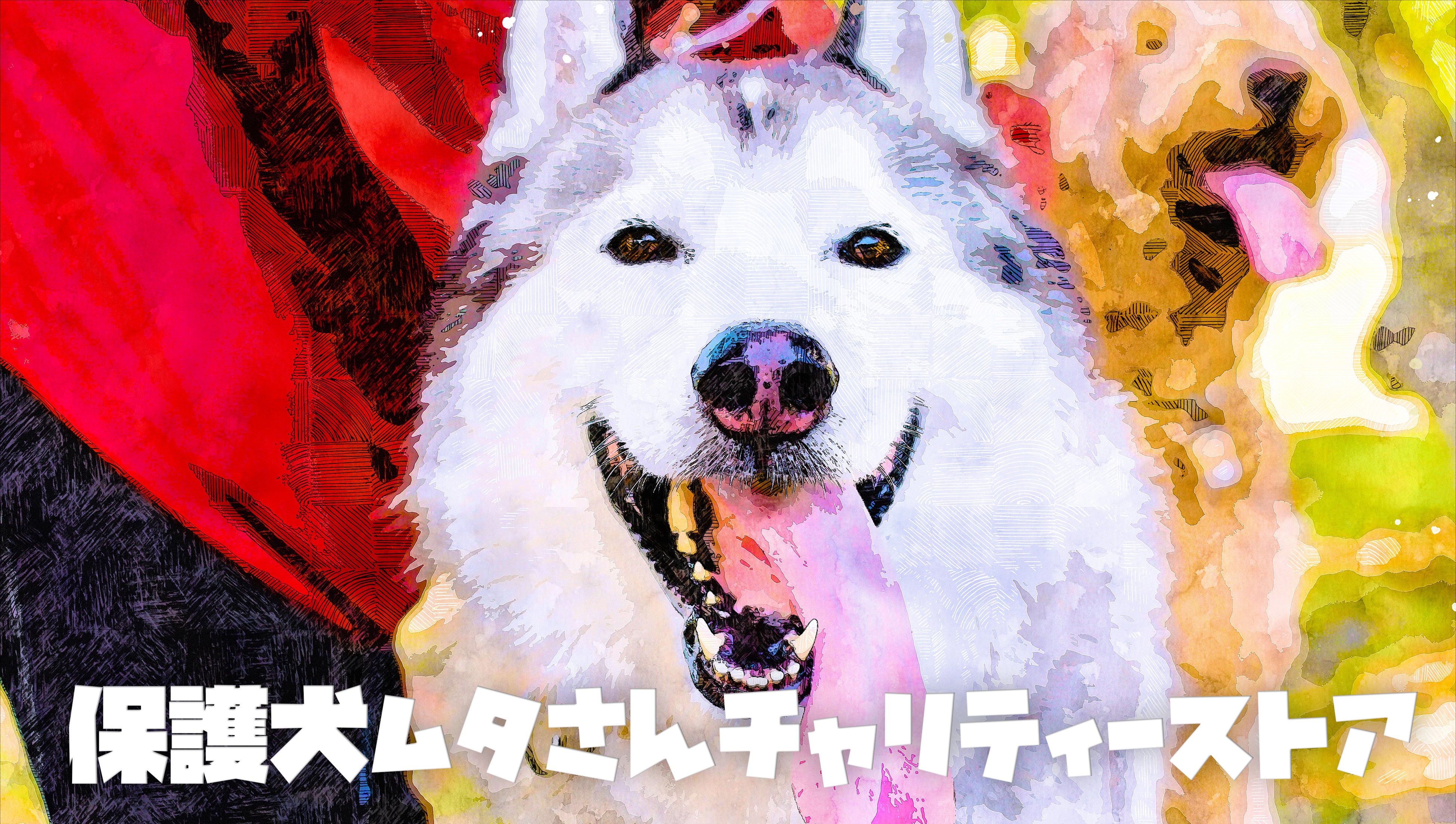 保護犬ムタさんチャリティー特設ショップ