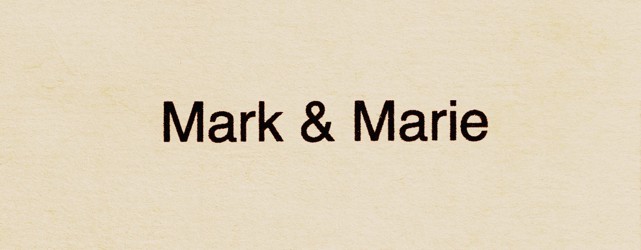 Mark & Marie