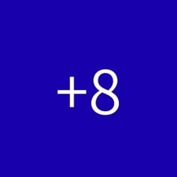 +8 ahead