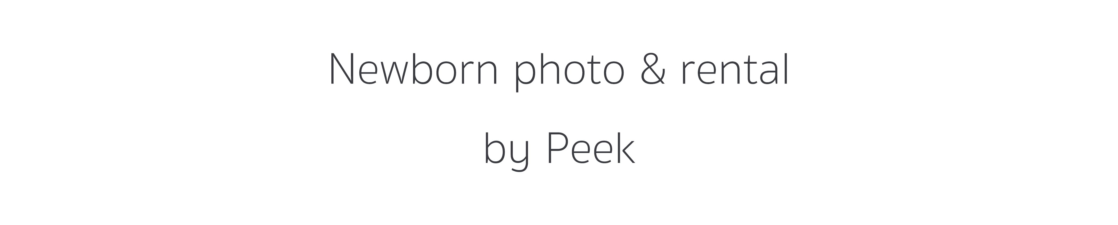 Newborn photo & rental by Peek