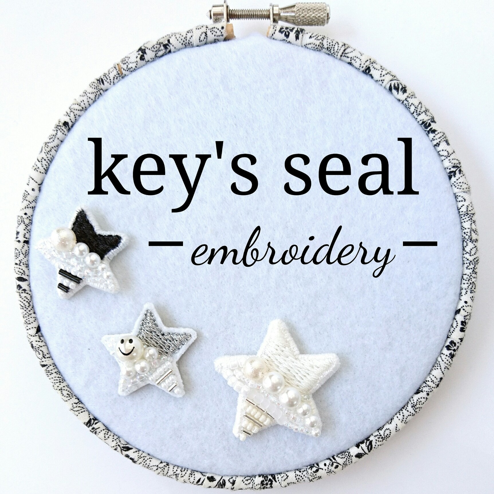 key's seal   刺繍アクセサリー