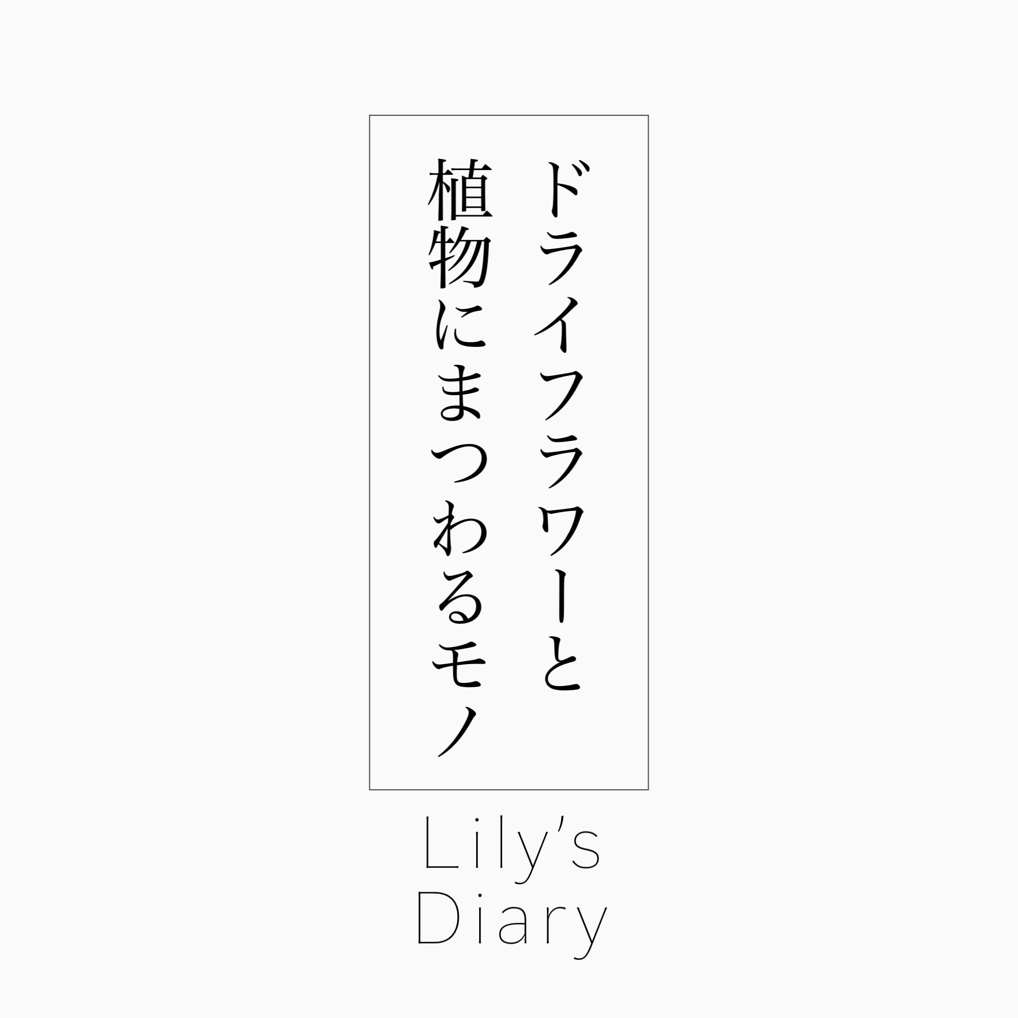 Lily’s Diary ードライフラワーと植物にまつわるモノー