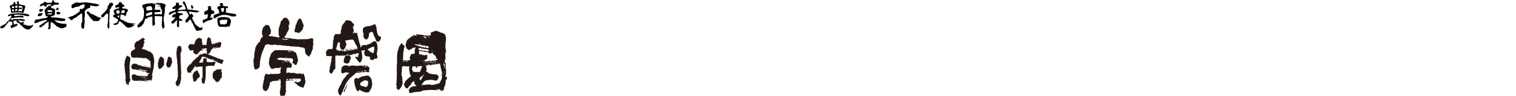 農薬不使用 白川茶 | 常磐園