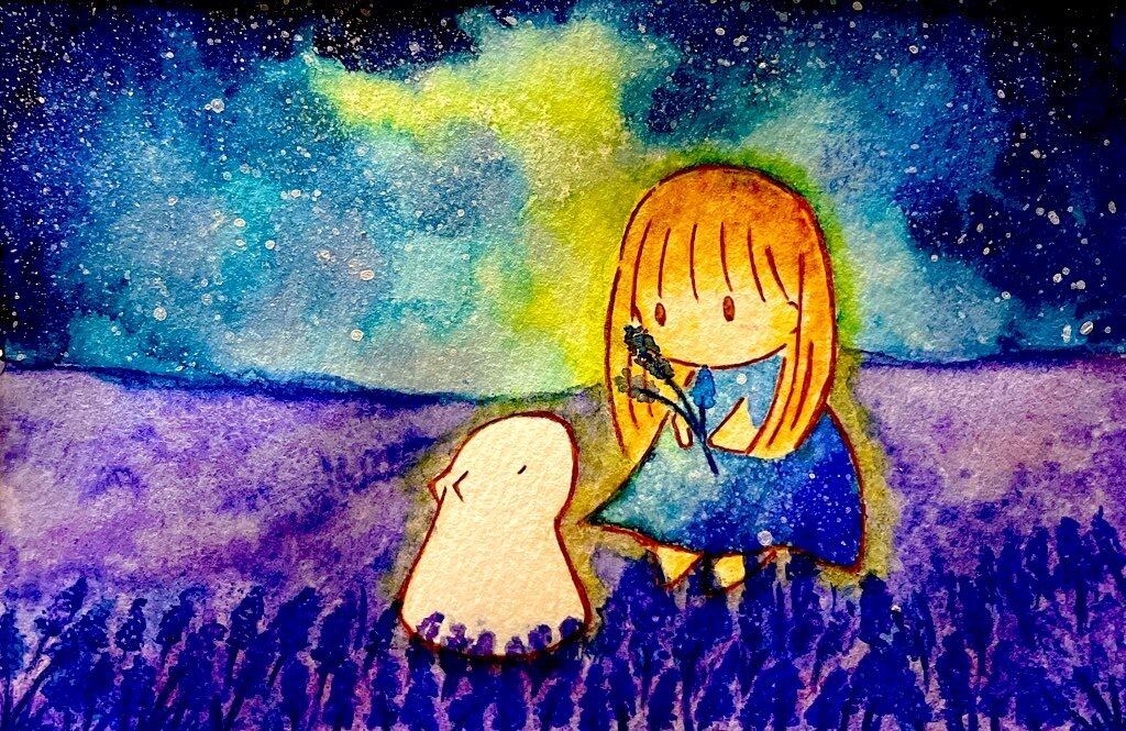 カピバラと青