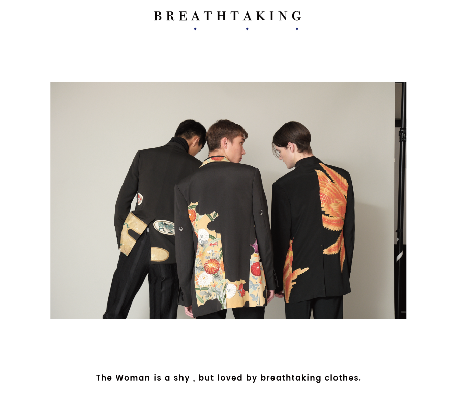 テーラードジャケットbreath taking kimono jacket