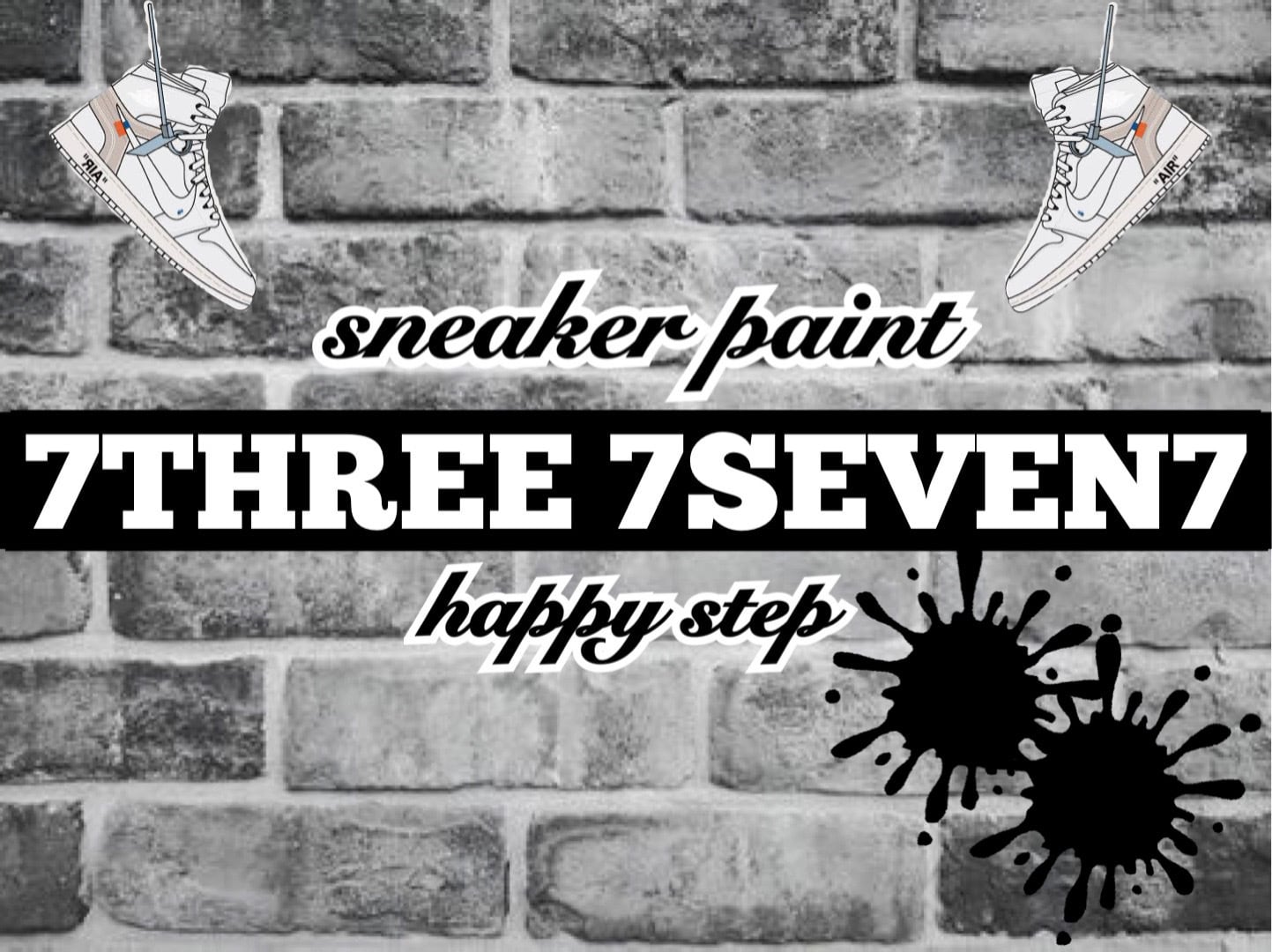 sneaker paint 7THREE 7SEVEN7 happy step