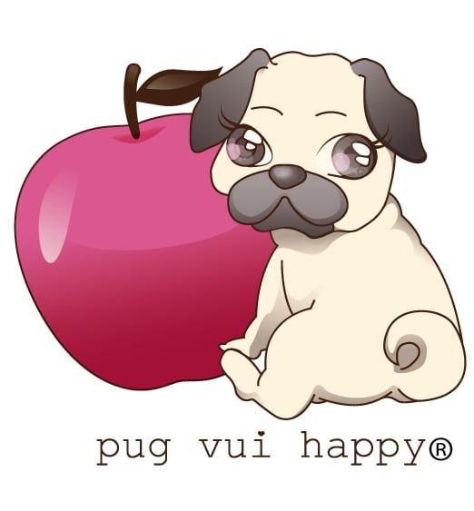 pug vui happy