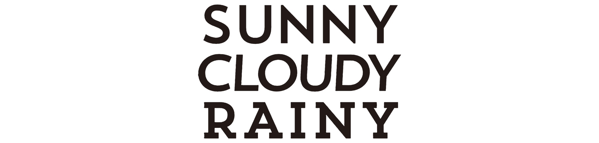SUNNY CLOUDY RAINY