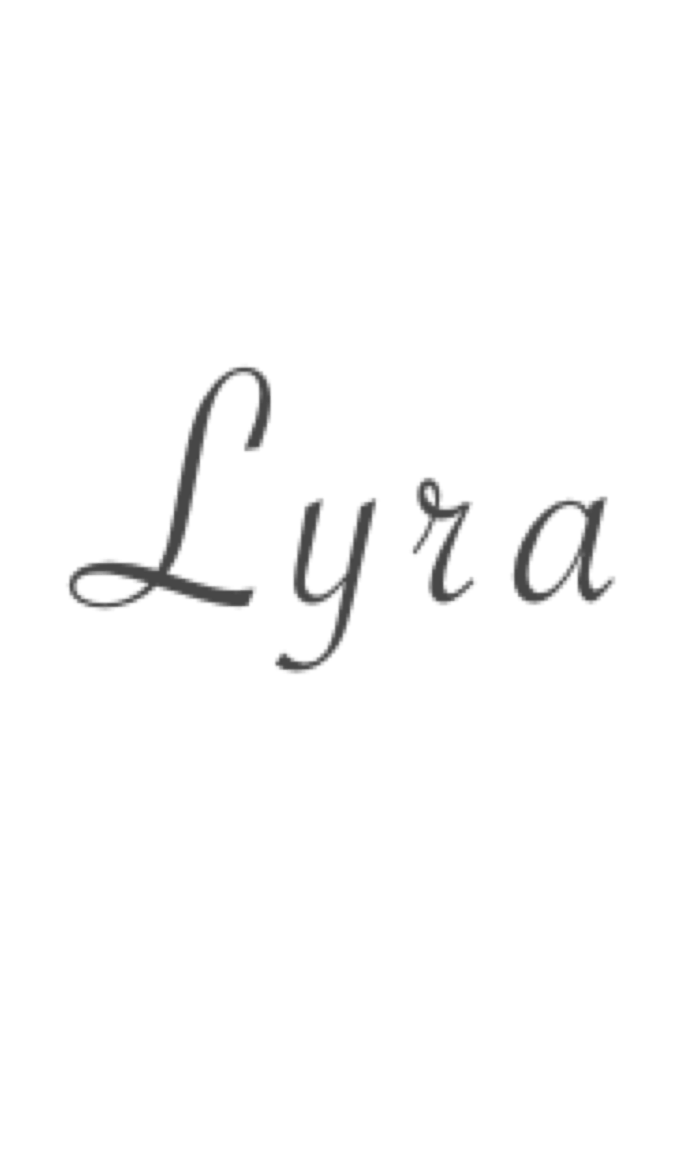 Lyra Cursive Lettering Lyra