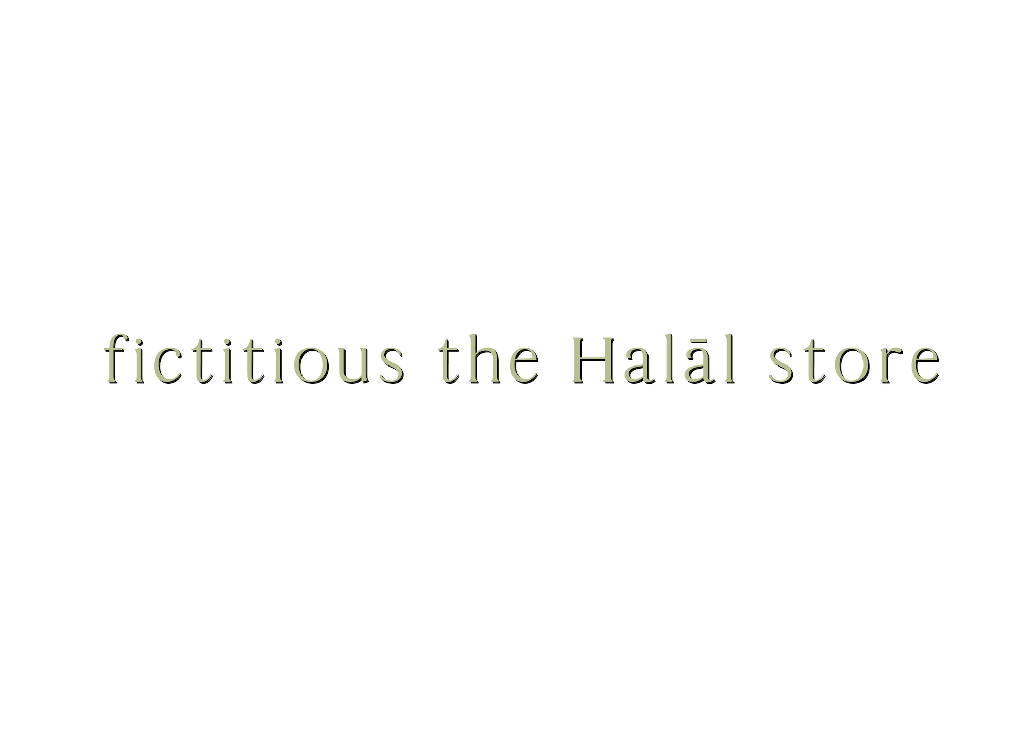 fictitious the Halāl store