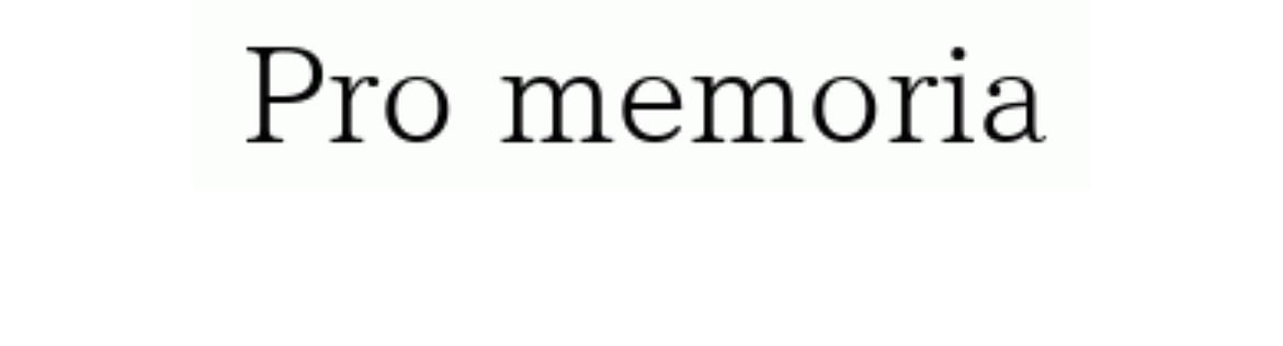 Pro memoria