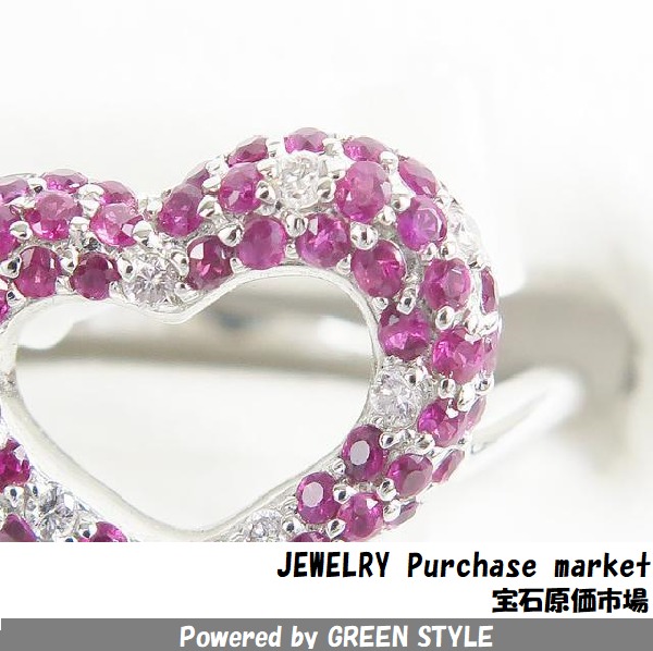 ジュエリーマキ】ルビーダイヤモンド デザインリング 1.02ct