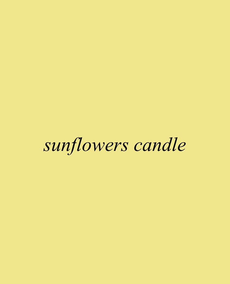 sunflowers candle